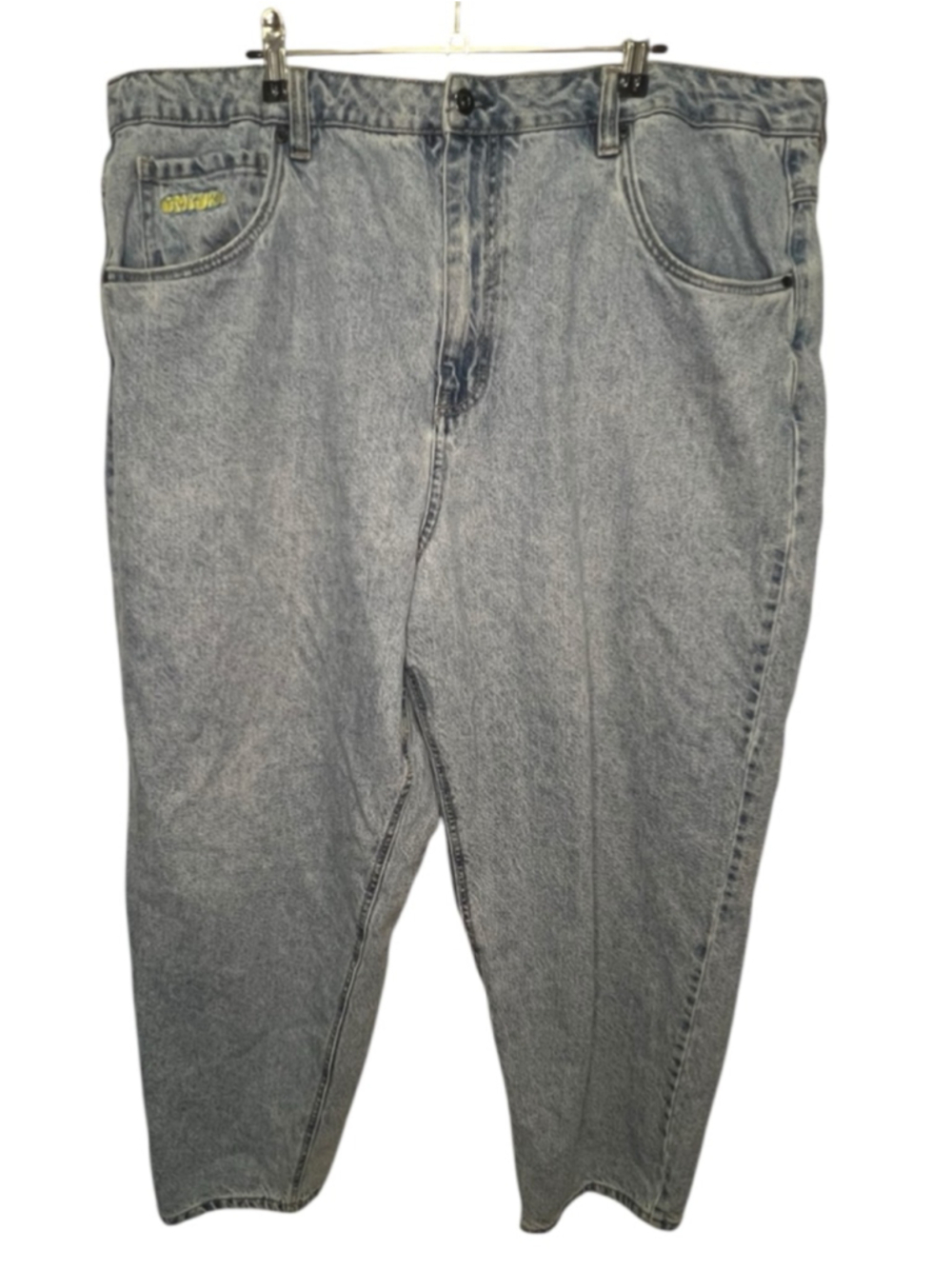 Empyre Light Wash Y2K Streetwear Baggy Skater Embroidered Denim Jeans